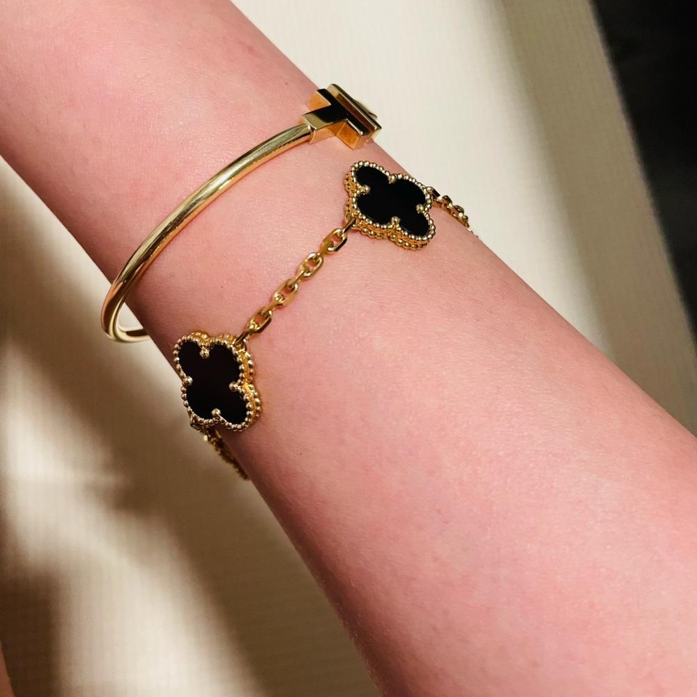 📦Sold📦💯VCA 5 motifs flower bracelet 🌺 - Picture 5 of 5
